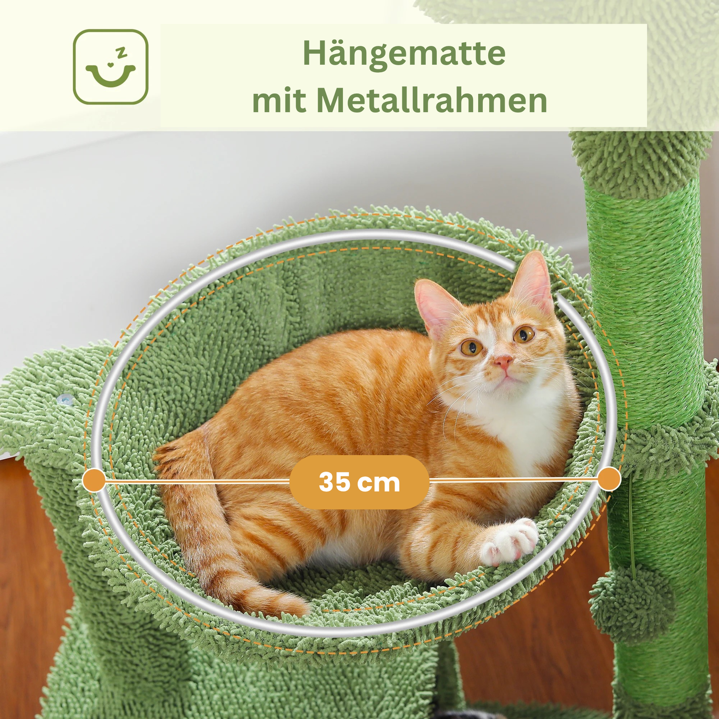 🌵Kaktus-Kratzbaum
mit Hängematte und Höhle