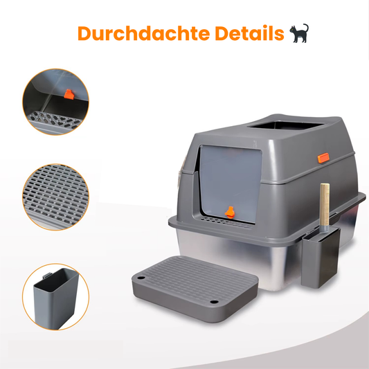Purrfect Steel Edelstahl-Katzentoilette