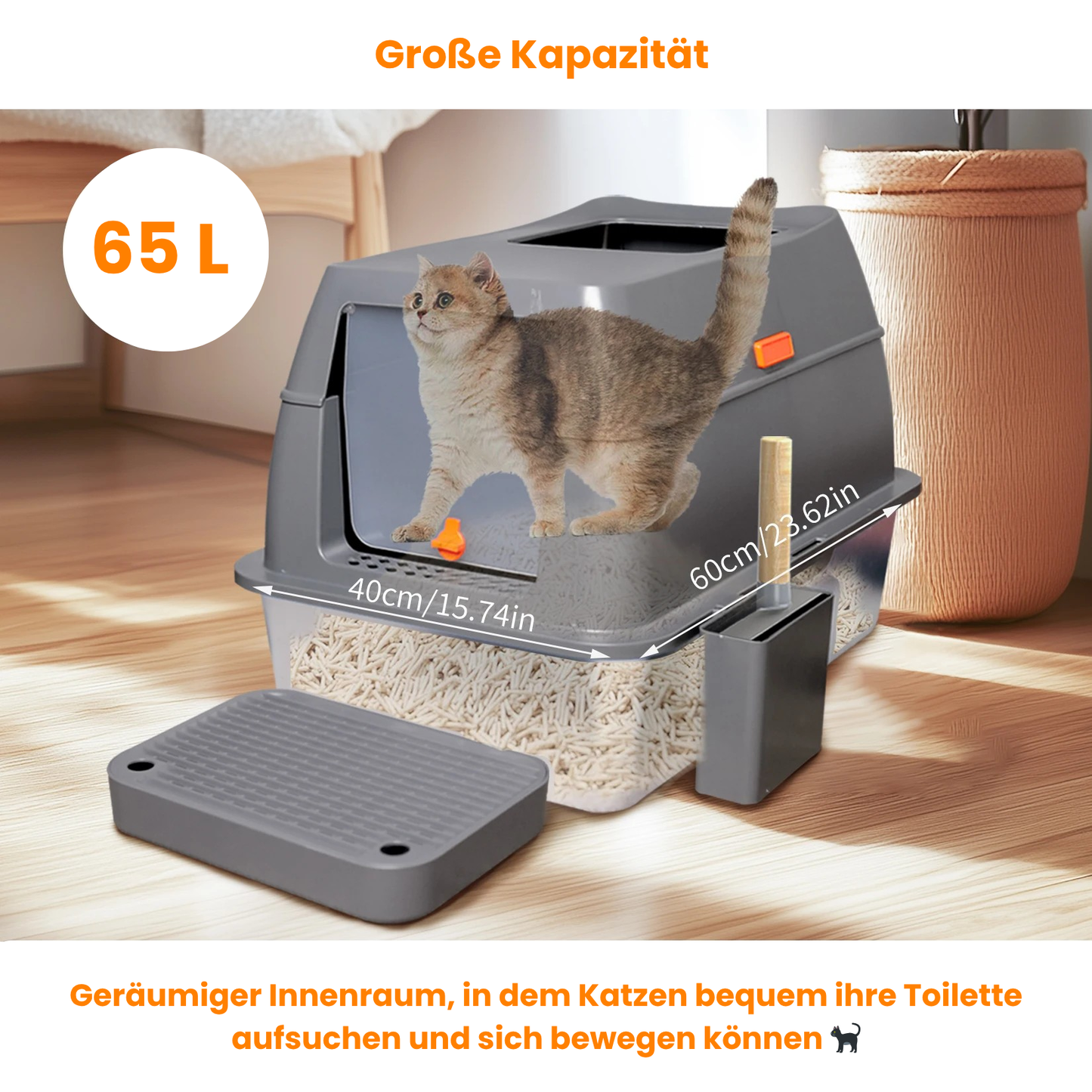 Purrfect Steel Edelstahl-Katzentoilette