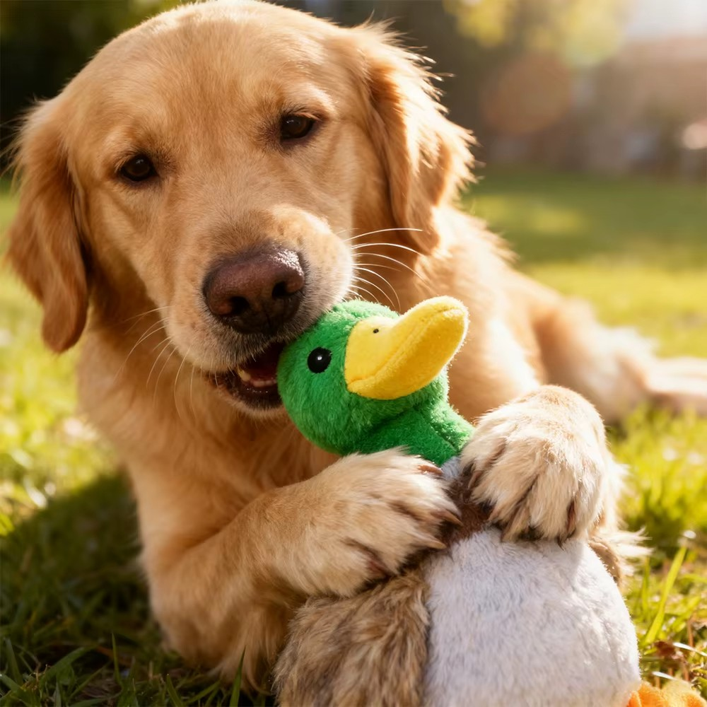 Quaki die Ente – Interaktives Hundespielzeug mit Sound