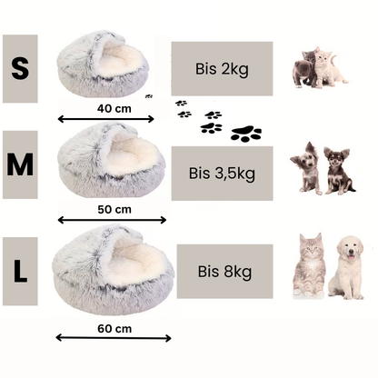 Winter Kuschel Plüsch Katzenbett