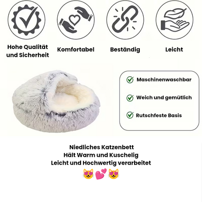 Winter Kuschel Plüsch Katzenbett