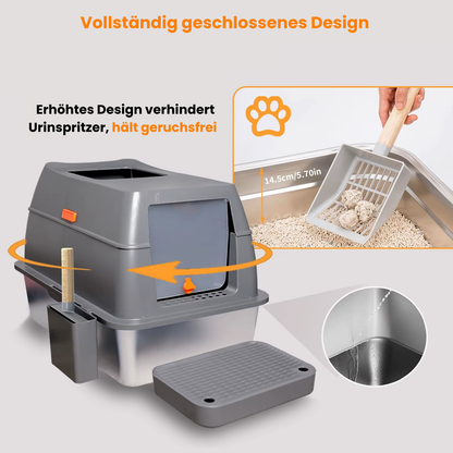Purrfect Steel Edelstahl-Katzentoilette